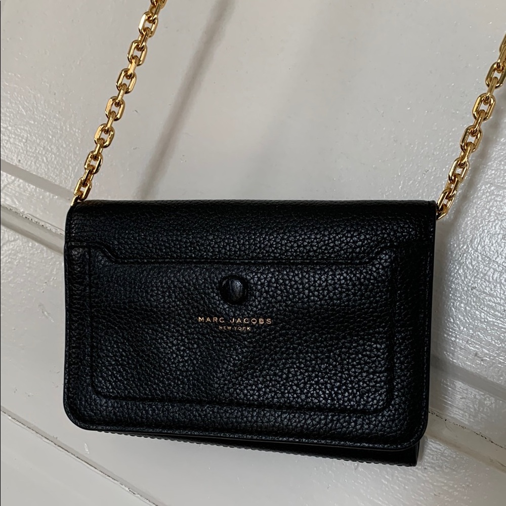Marc Jacobs Black Leather Crossbody Bag